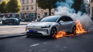 Incêndios em carros elétricos, quão perigosos são? - material de incêndio