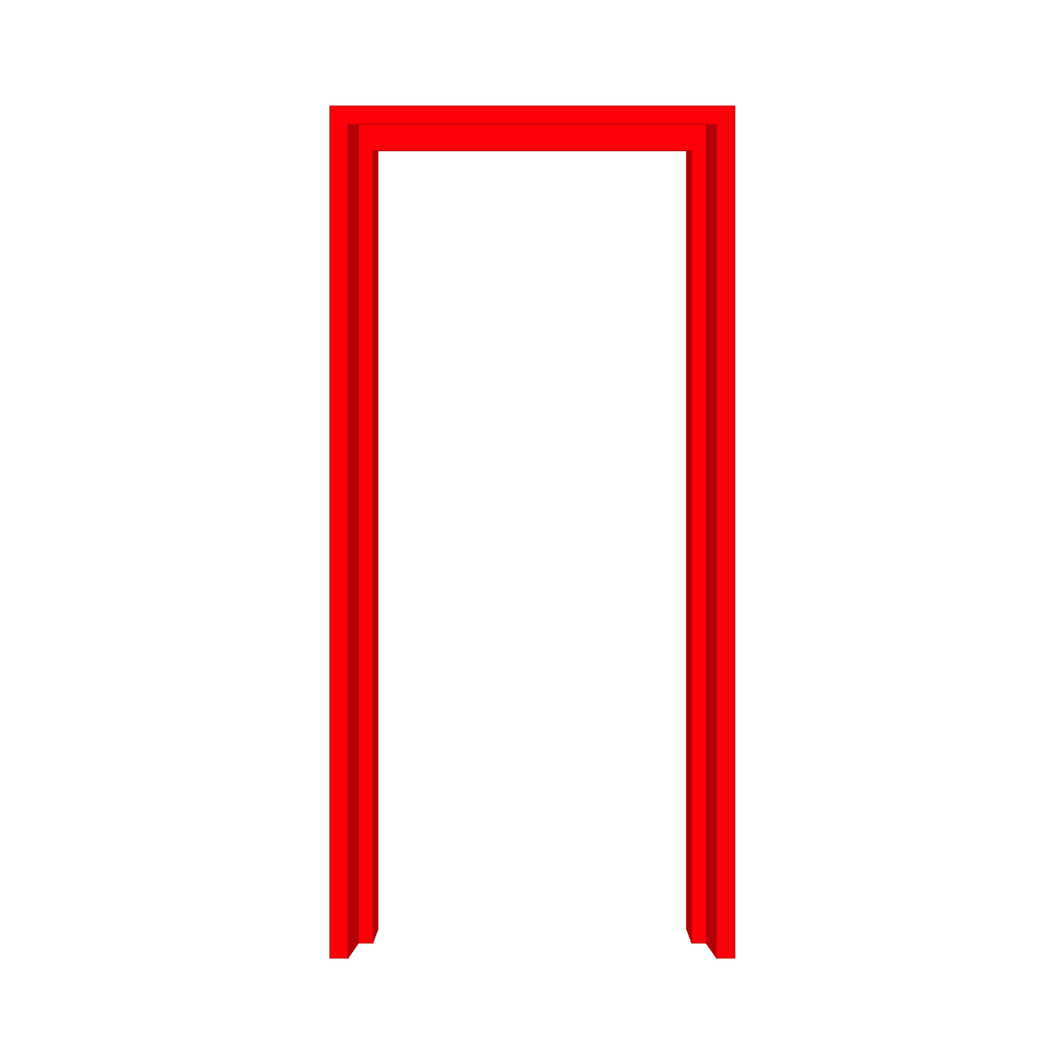 Batente (marco) – vermelho – mod. parafusar